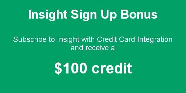 Insight Sign Up Bonus