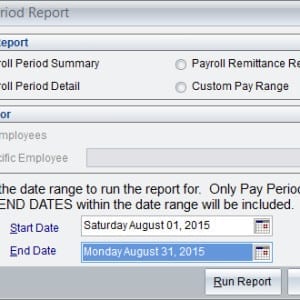 Payroll Period Report