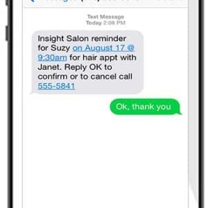 Insight Software text message appointment reminder