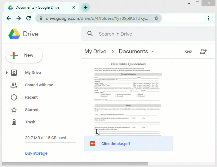 google drive url parameters start