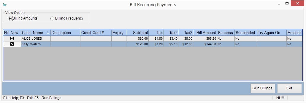 recurring billing